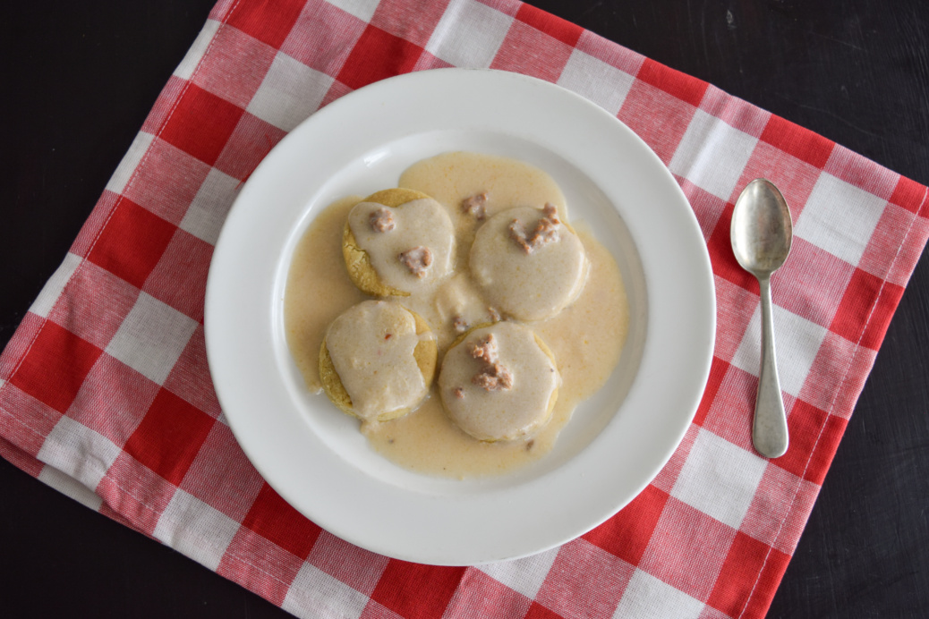 Paleo Biscuits and Sausage Gravy